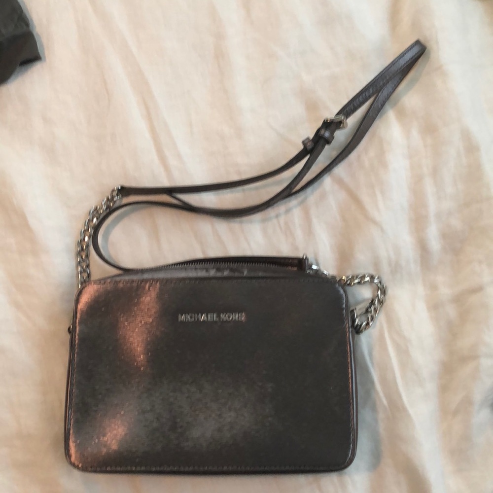 Michael Kors metallic crossbody bag